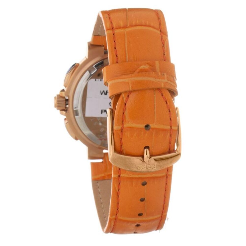 Folli Follie Orange Leather Dress Women's Watch - Picture 2 of 2
